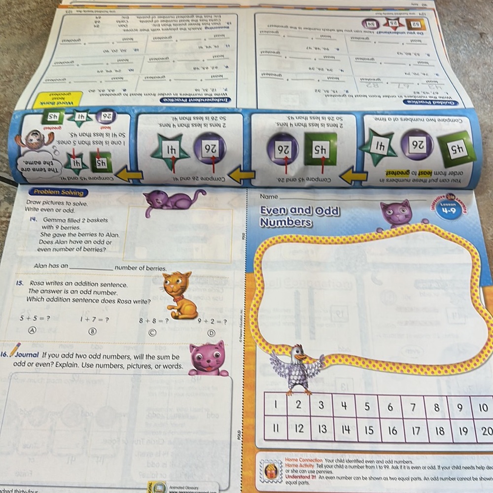 enVision Math, Grade 2 (Homework / Workbook) Large format to fold page 2nd Grade - Picture 4 of 5